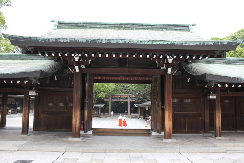 The open doors of the shrine.